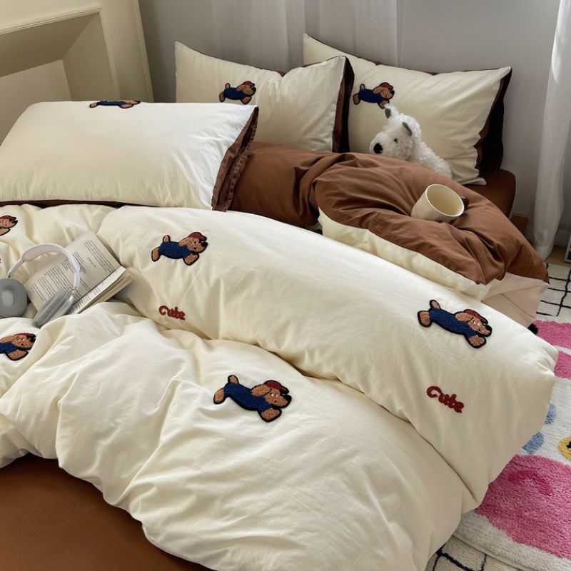 ダックスフンド刺繍寝具セット kocol