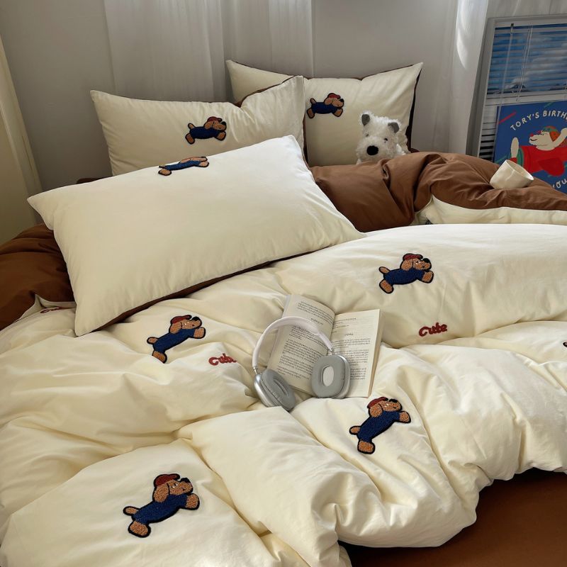 ダックスフンド刺繍寝具セット kocol