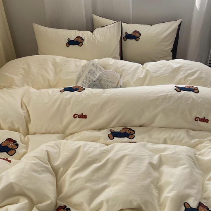 ダックスフンド刺繍寝具セット kocol