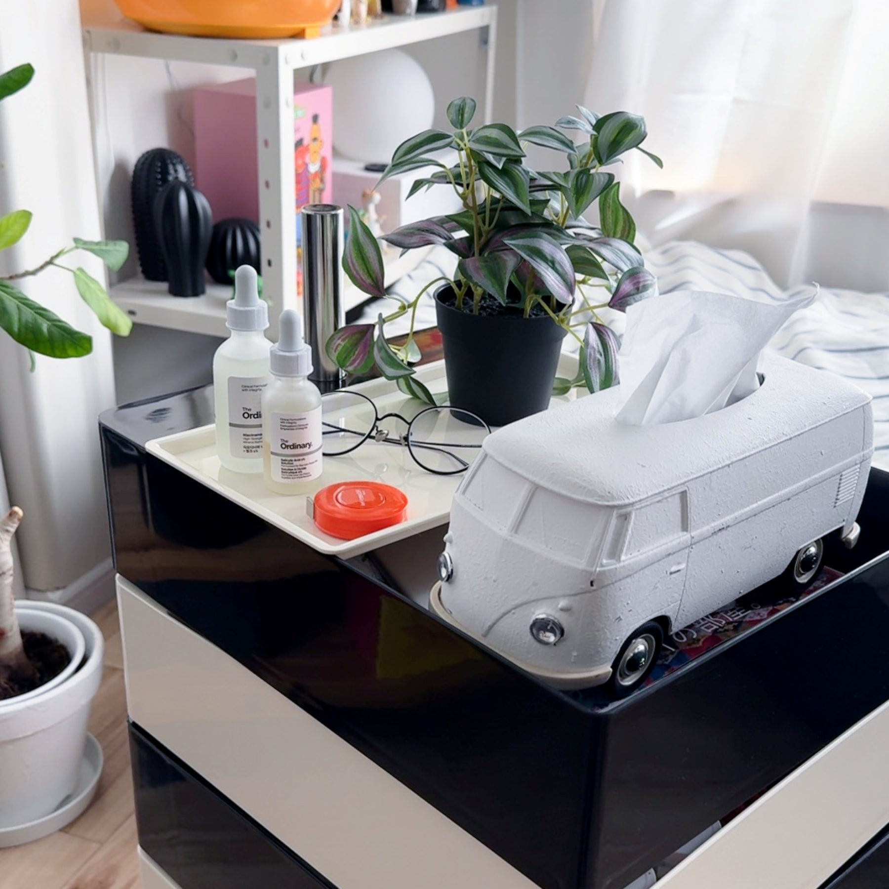 360°回転カラフルコンテナデスクワゴン kocol