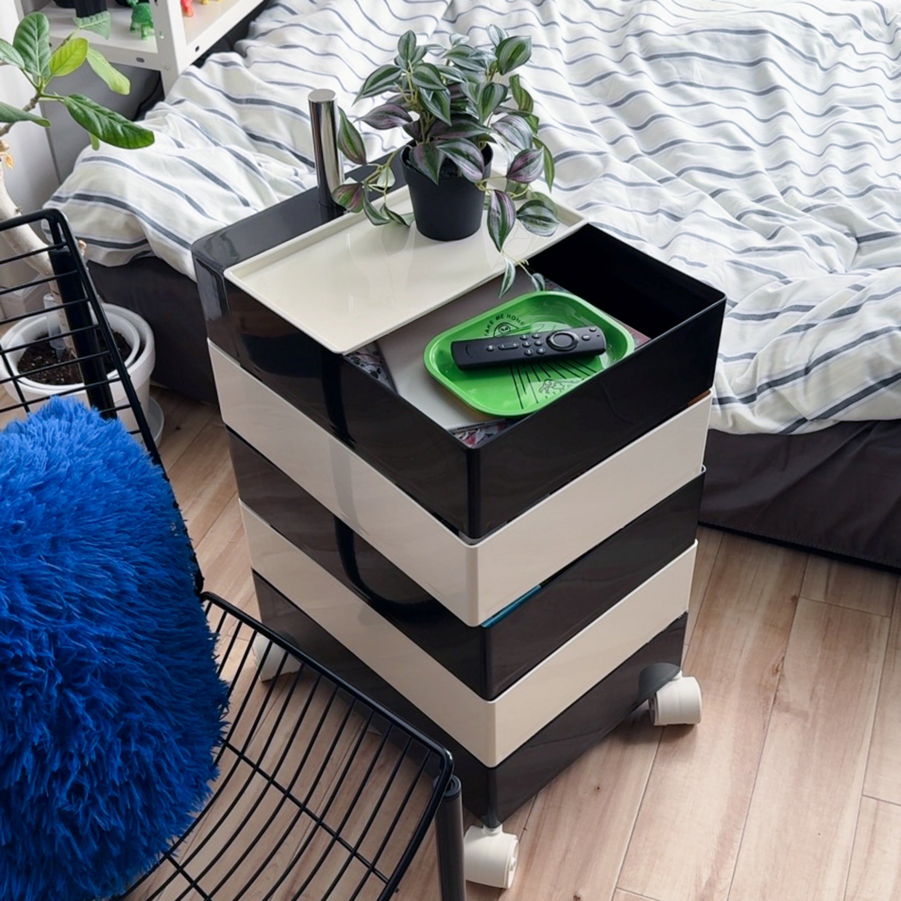 360°回転カラフルコンテナデスクワゴン kocol