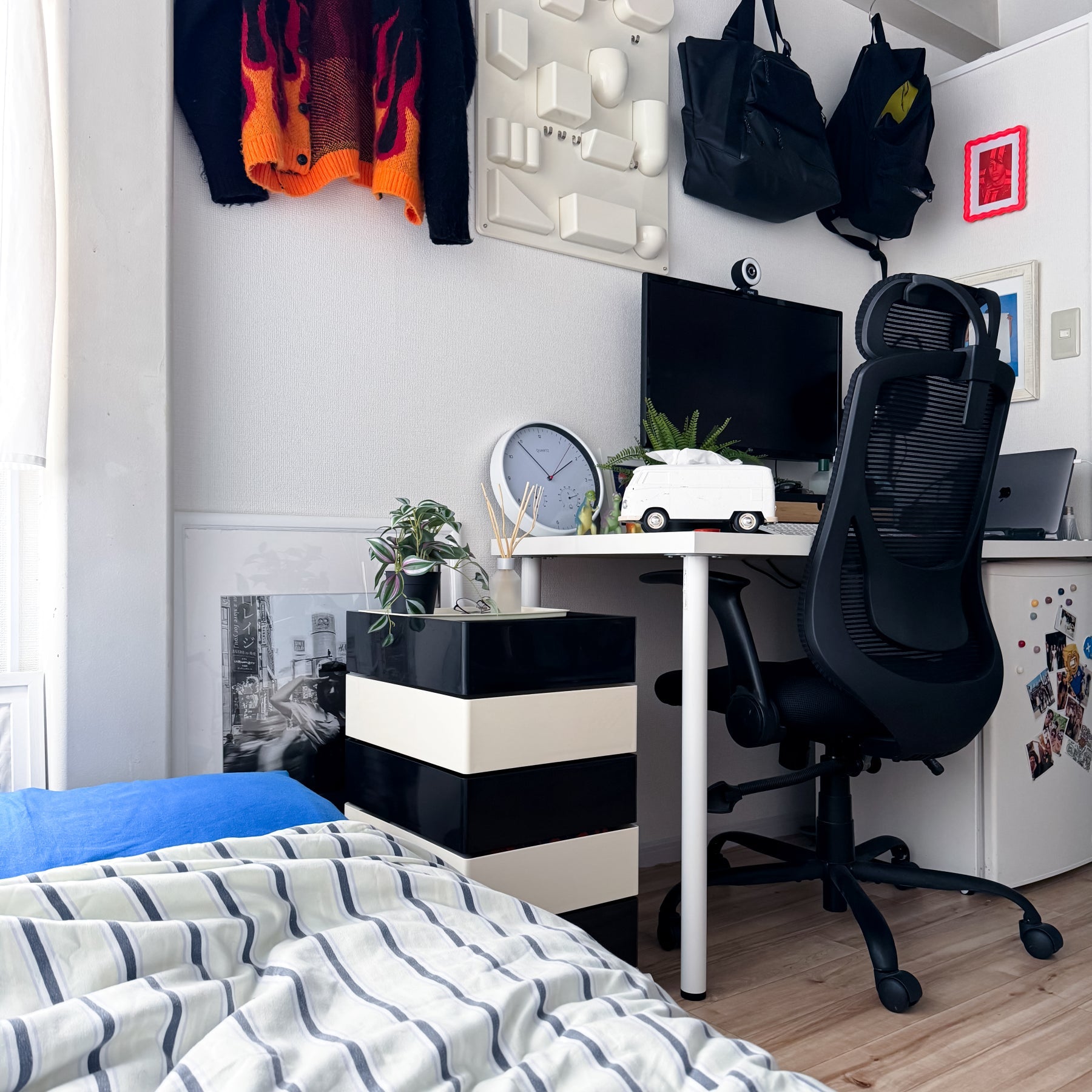 360°回転カラフルコンテナデスクワゴン kocol