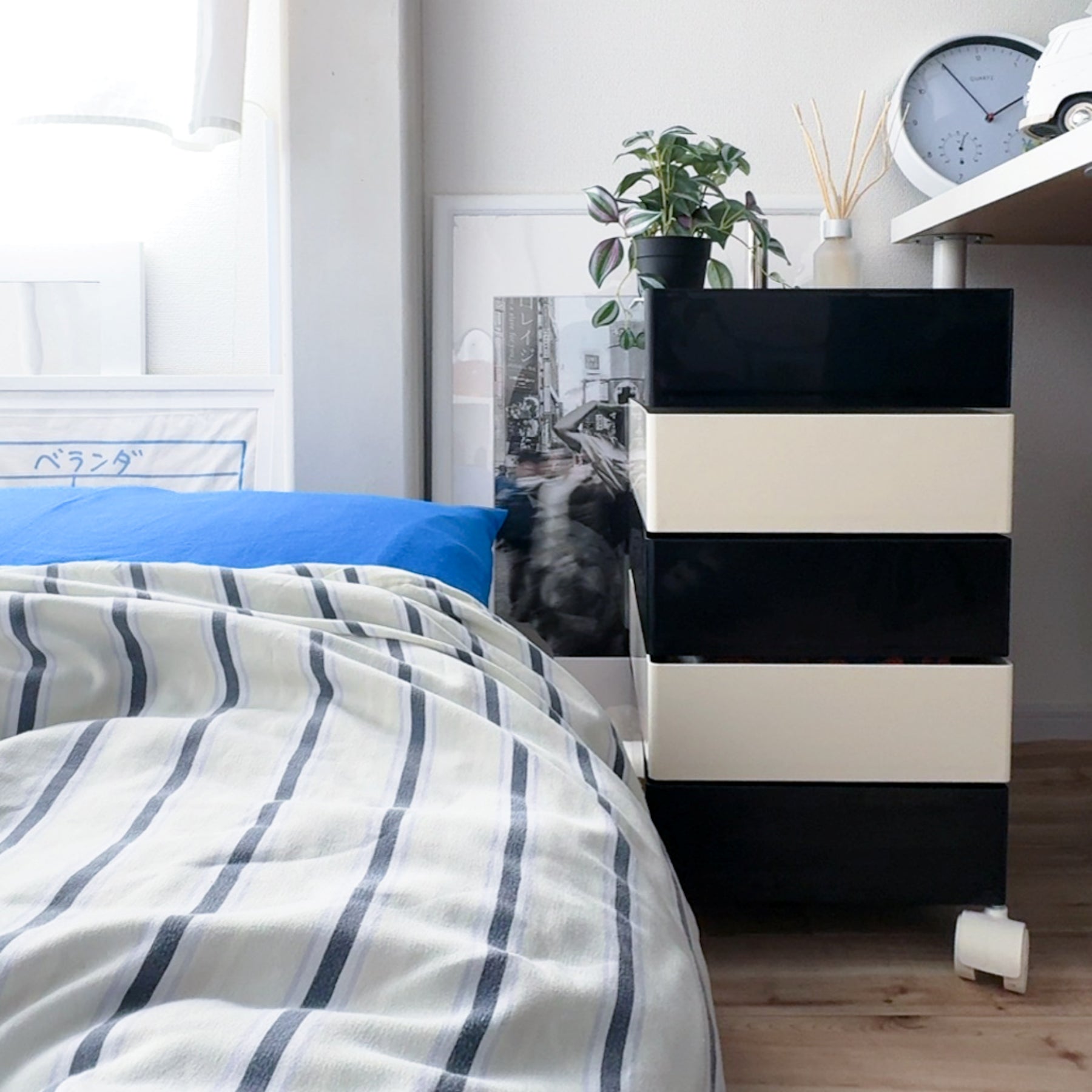 360°回転カラフルコンテナデスクワゴン kocol