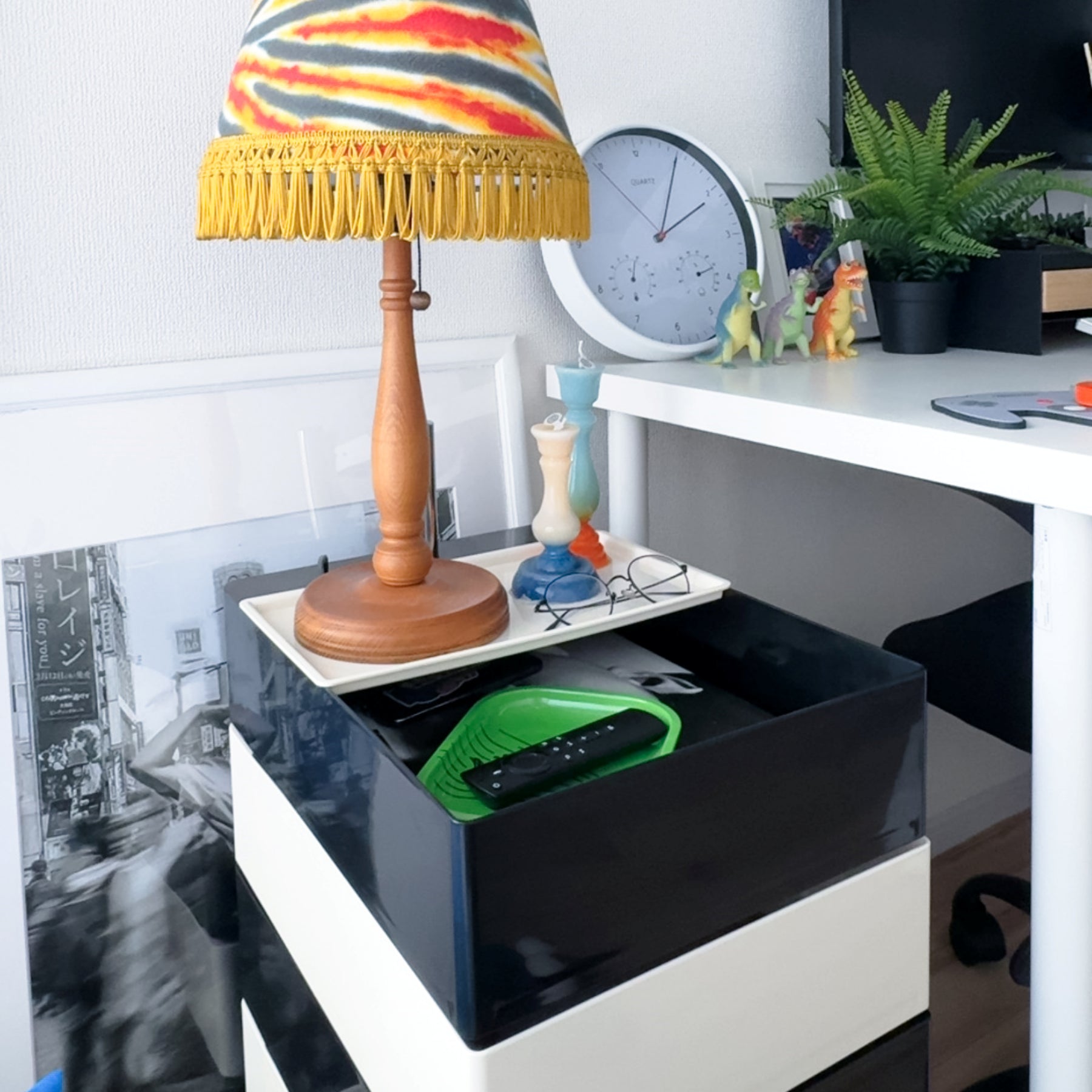 360°回転カラフルコンテナデスクワゴン kocol