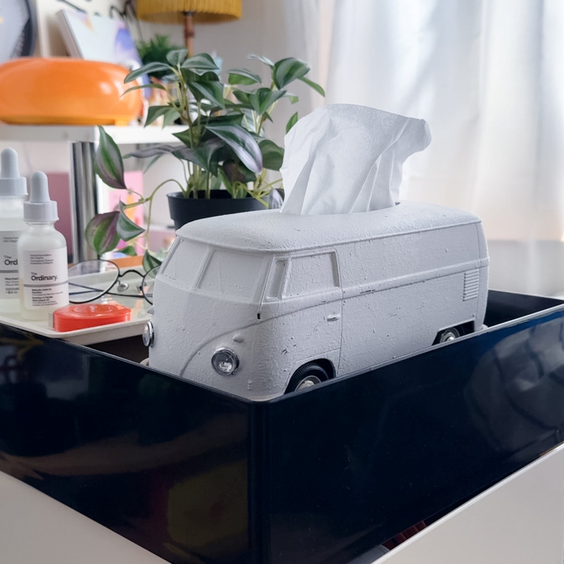 360°回転カラフルコンテナデスクワゴン kocol