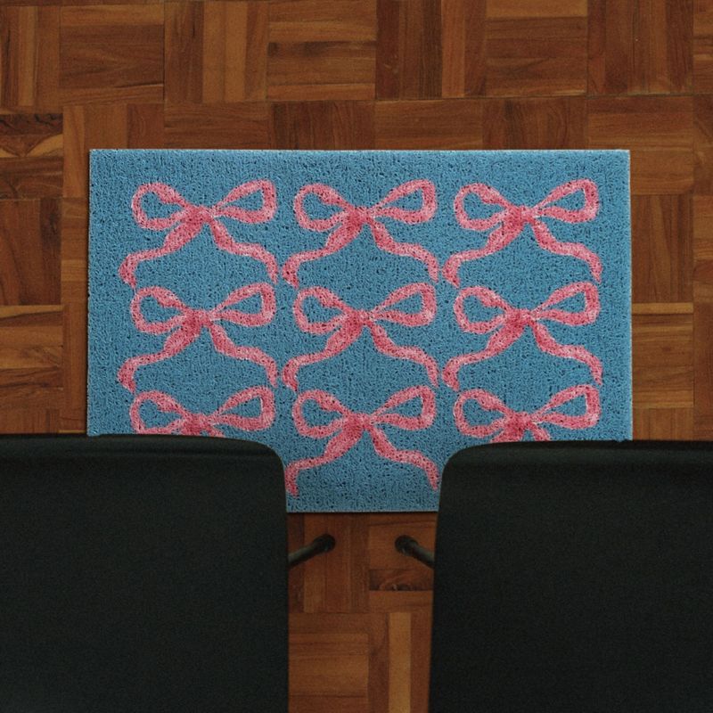 ピンクリボン玄関マット kocol