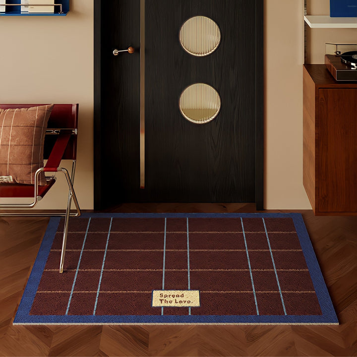 Academic Checkered Doormat Red