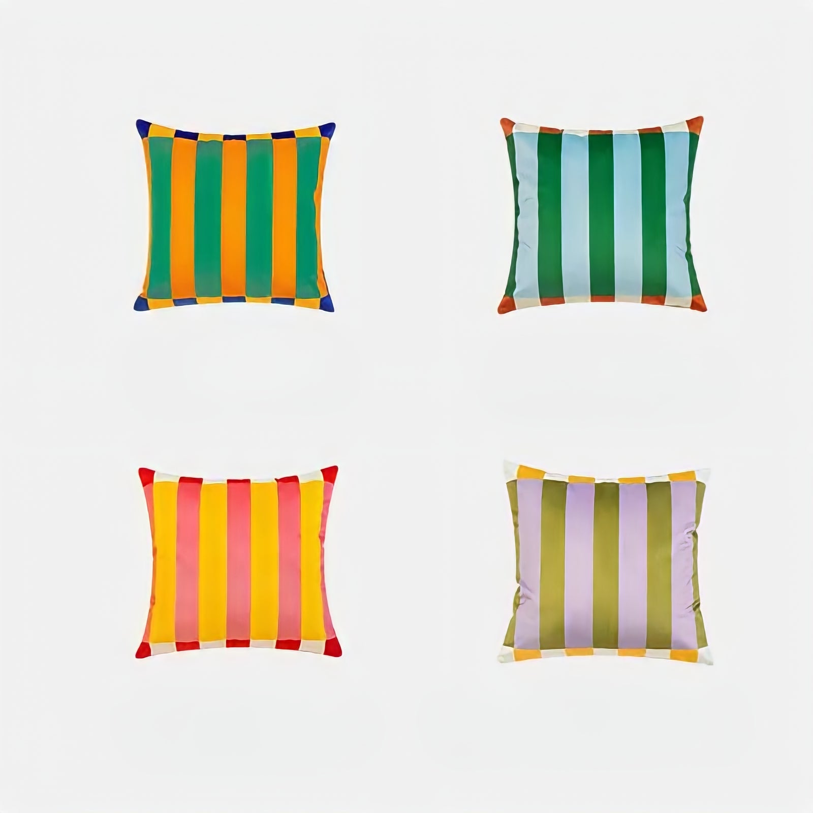Multi-stripe colorful cushion