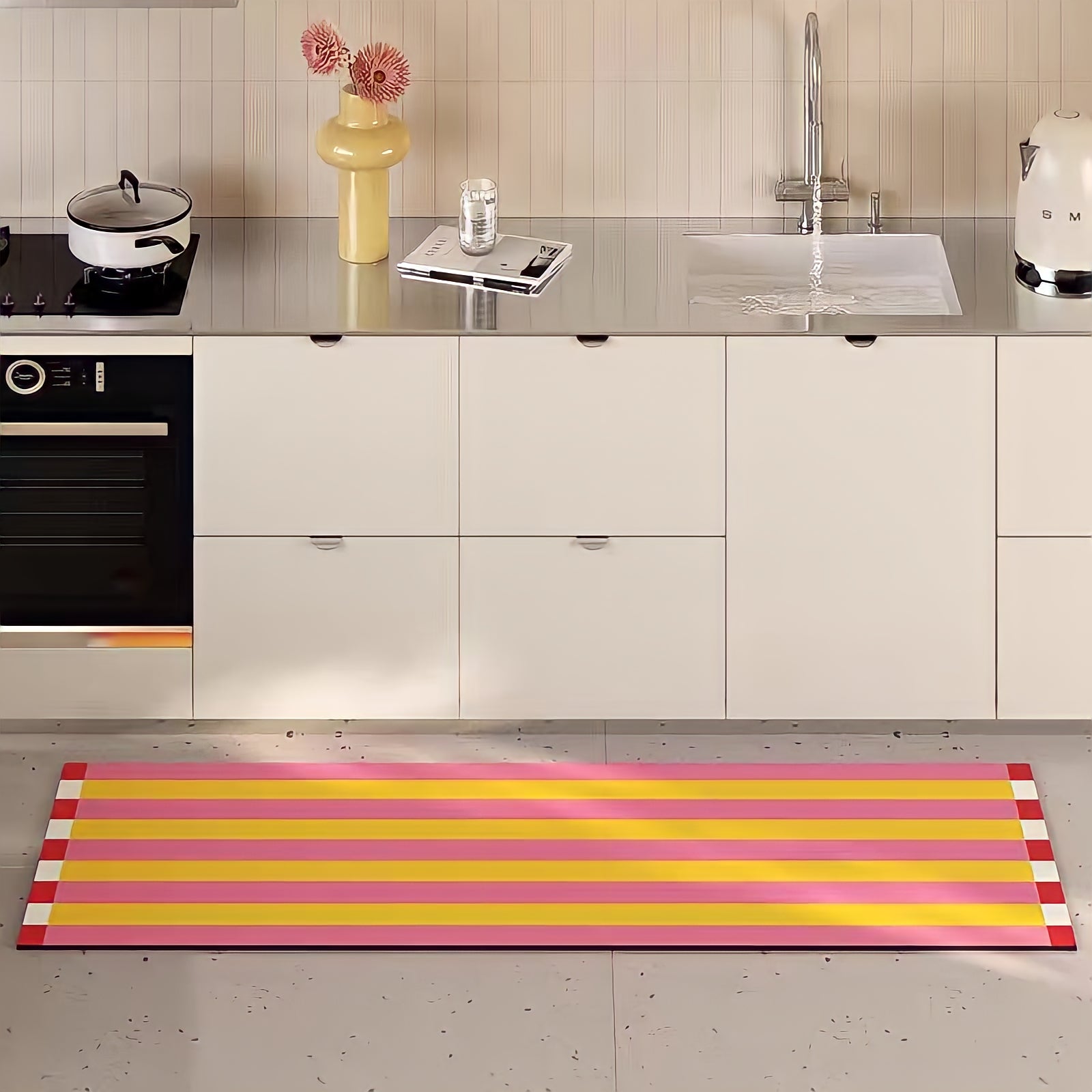 Easy Care Multi-Striped Kitchen Mat