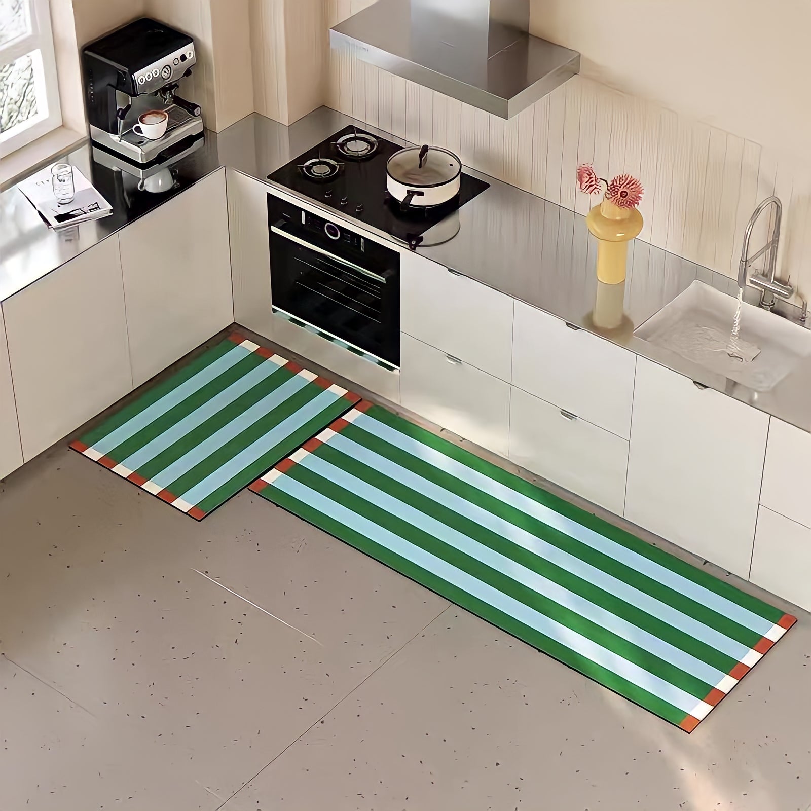 Easy Care Multi-Striped Kitchen Mat