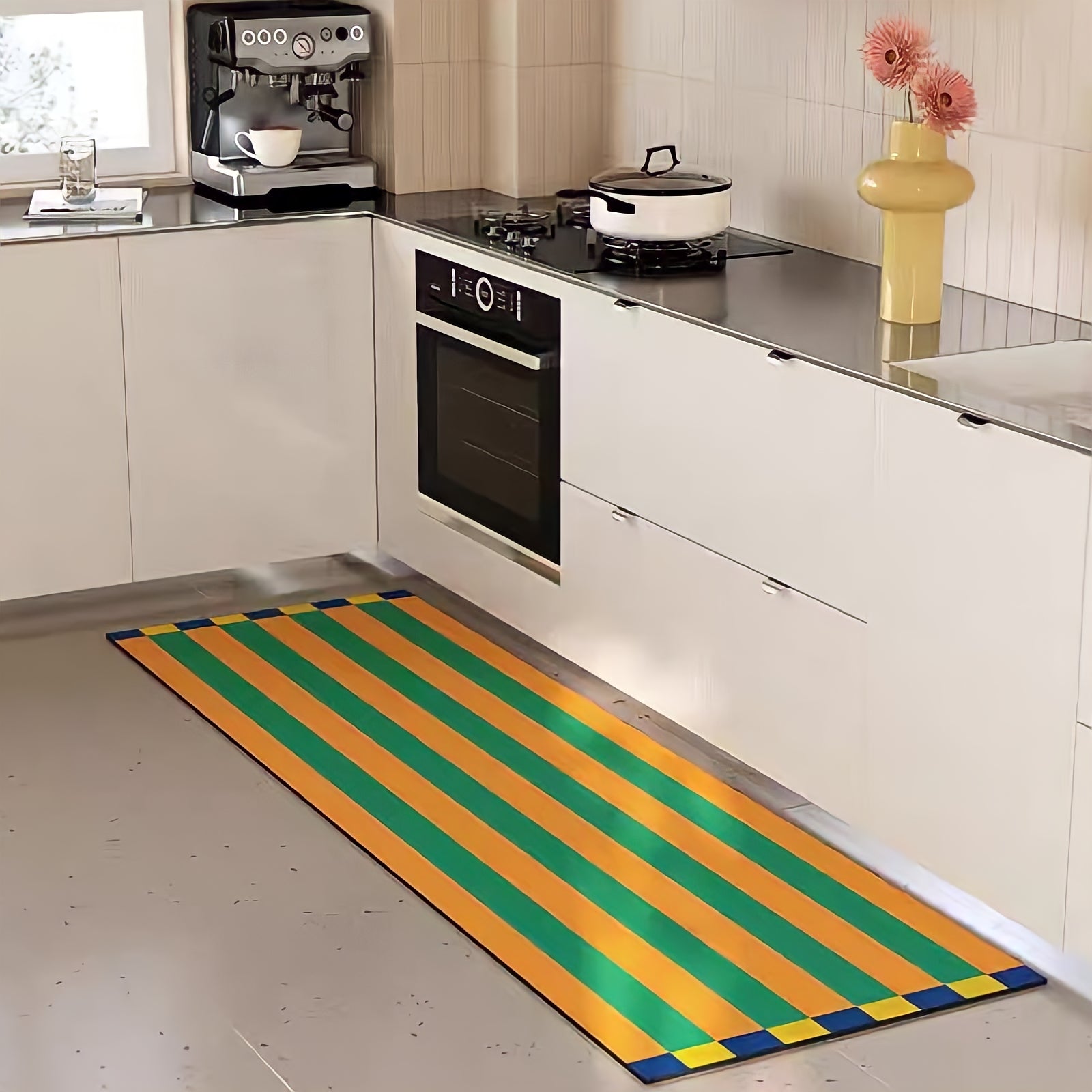 Easy Care Multi-Striped Kitchen Mat