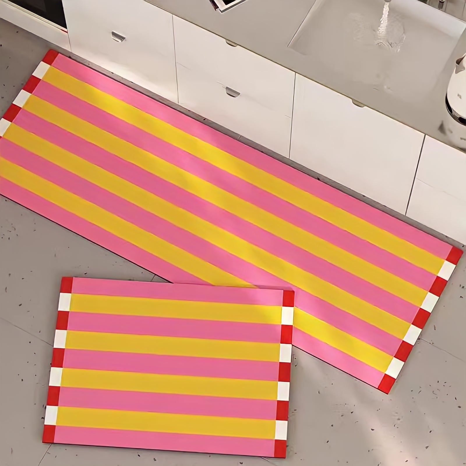 Easy Care Multi-Striped Kitchen Mat