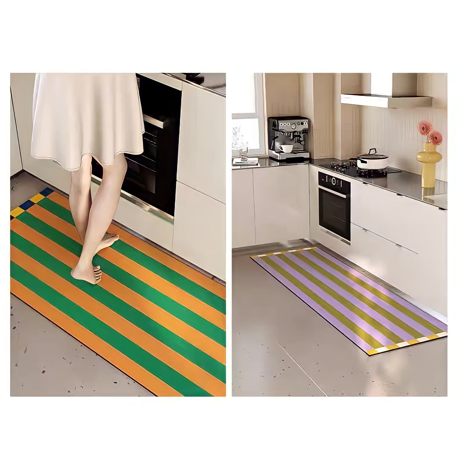 Easy Care Multi-Striped Kitchen Mat