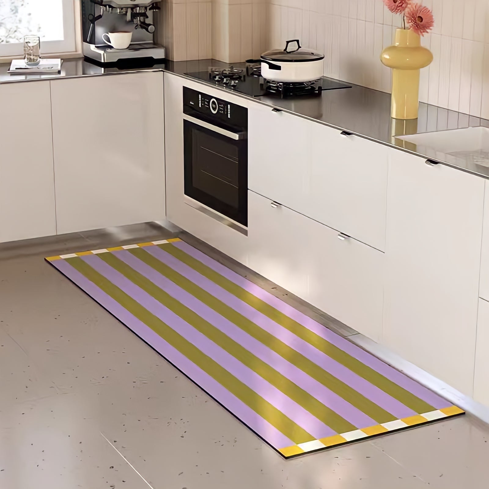 Easy Care Multi-Striped Kitchen Mat