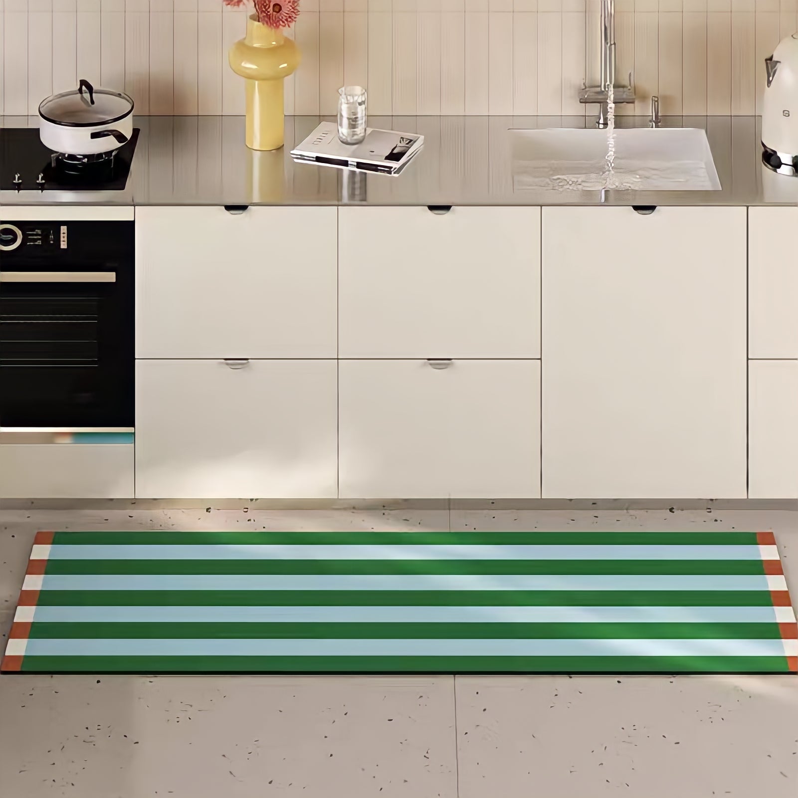 Easy Care Multi-Striped Kitchen Mat