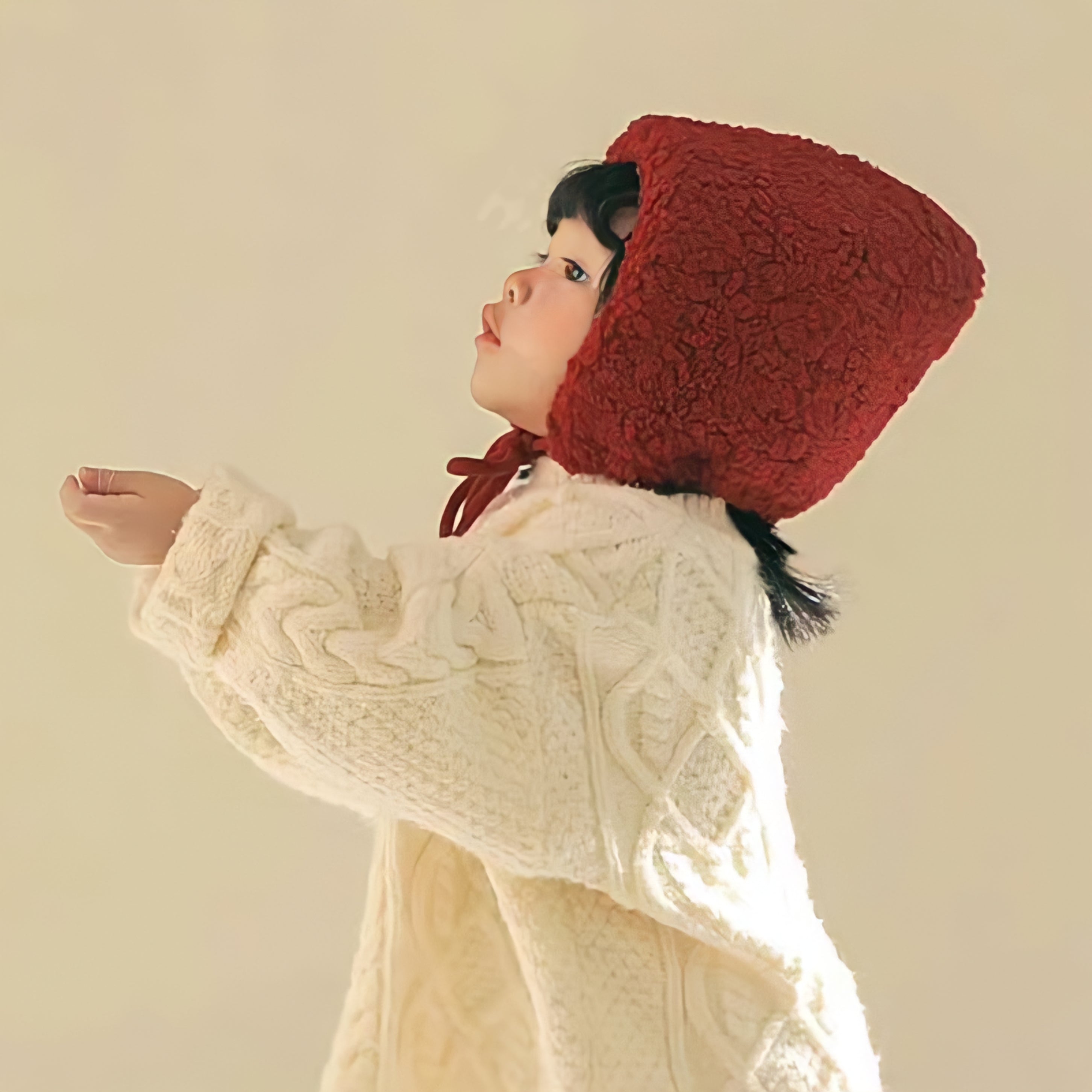 イチゴキッズボア帽子