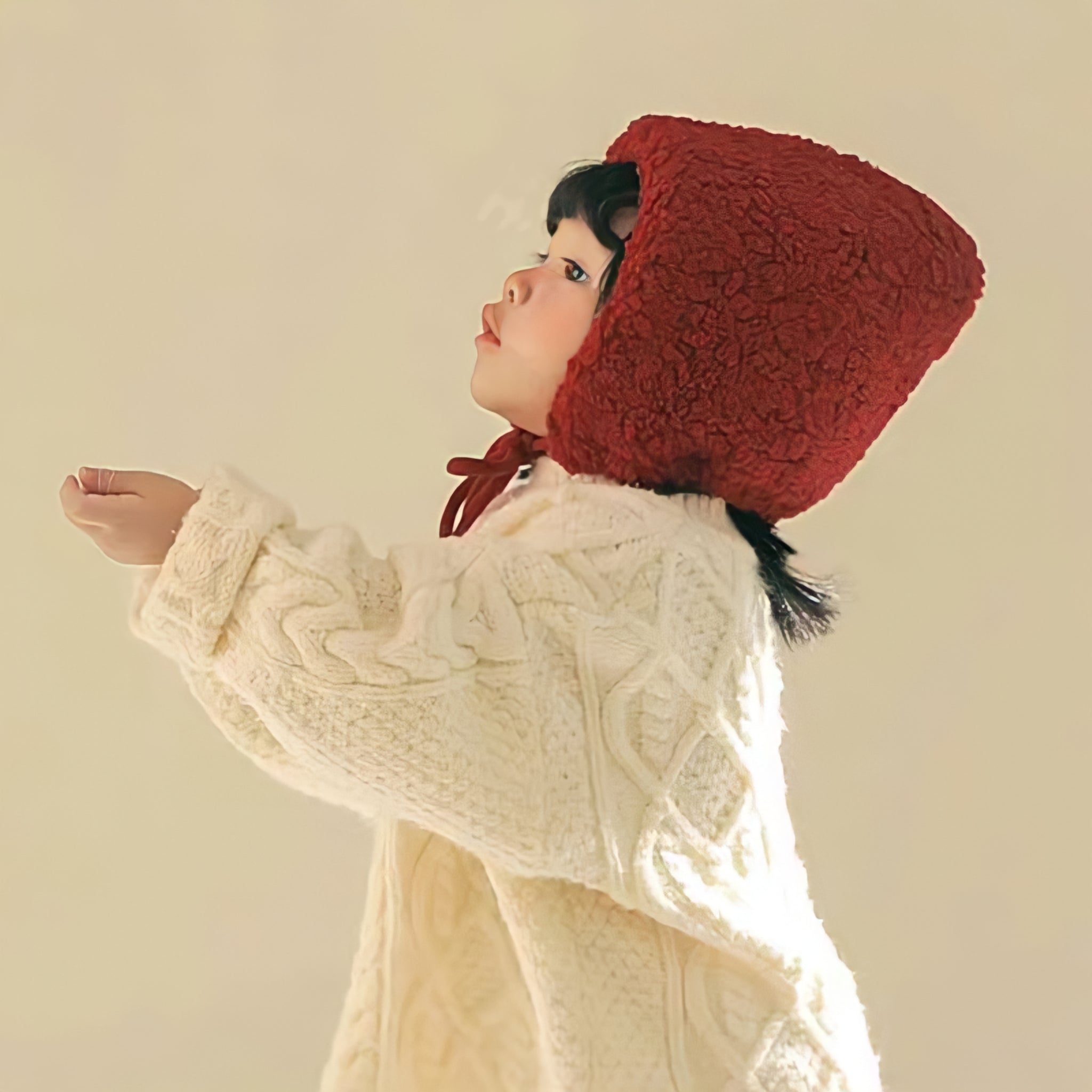 イチゴキッズボア帽子