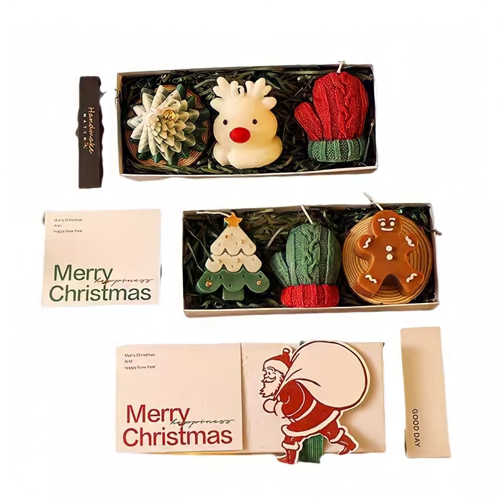 Christmas design candle set of 3