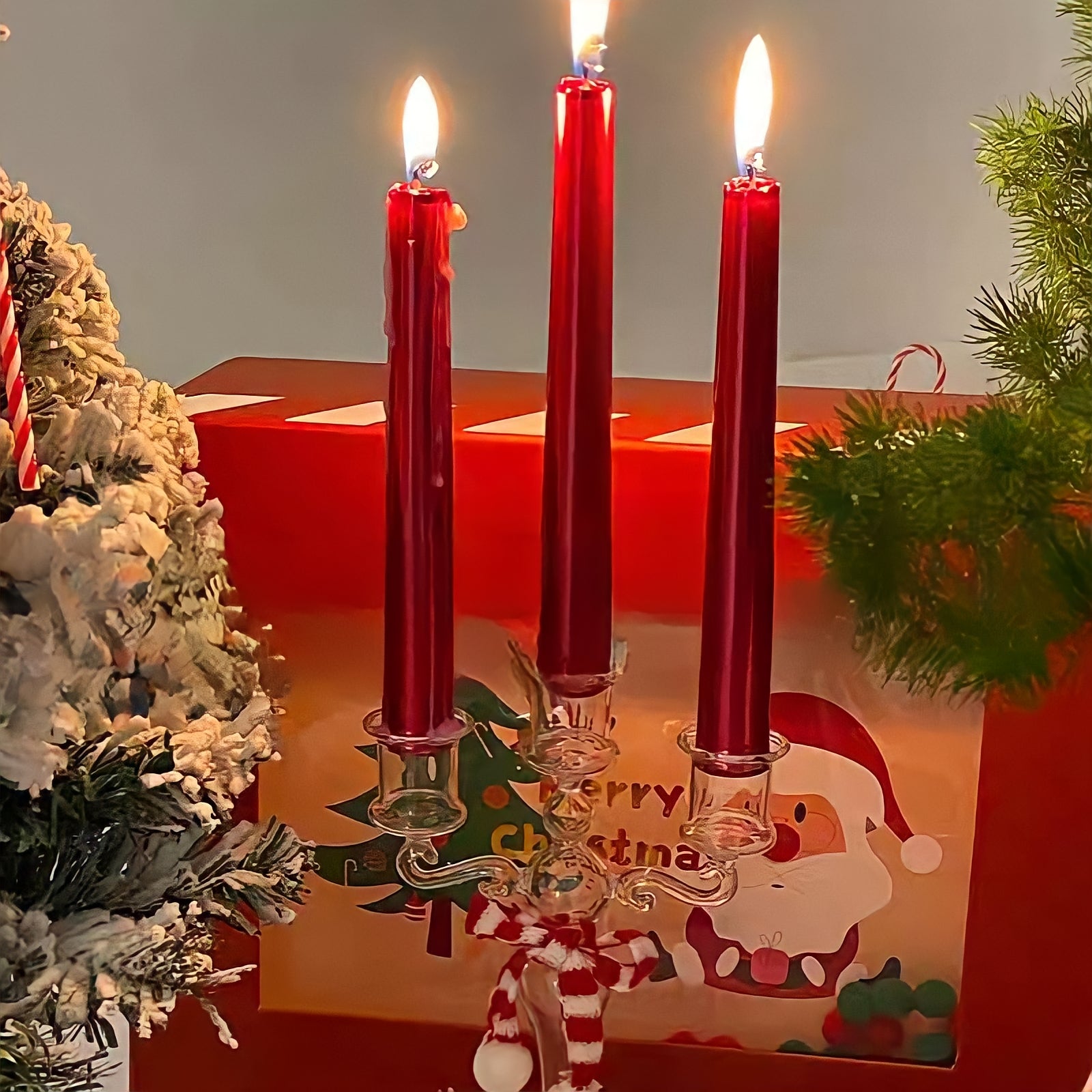 Christmas Glass Candle Holders