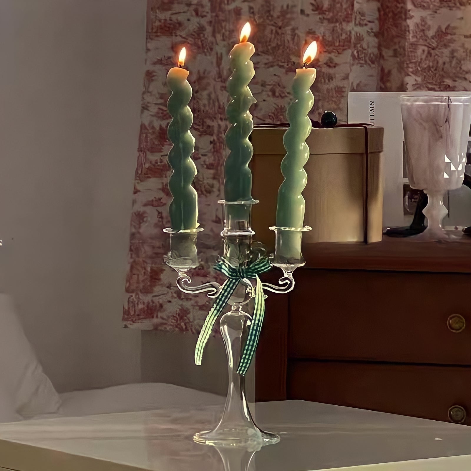 Christmas Glass Candle Holders