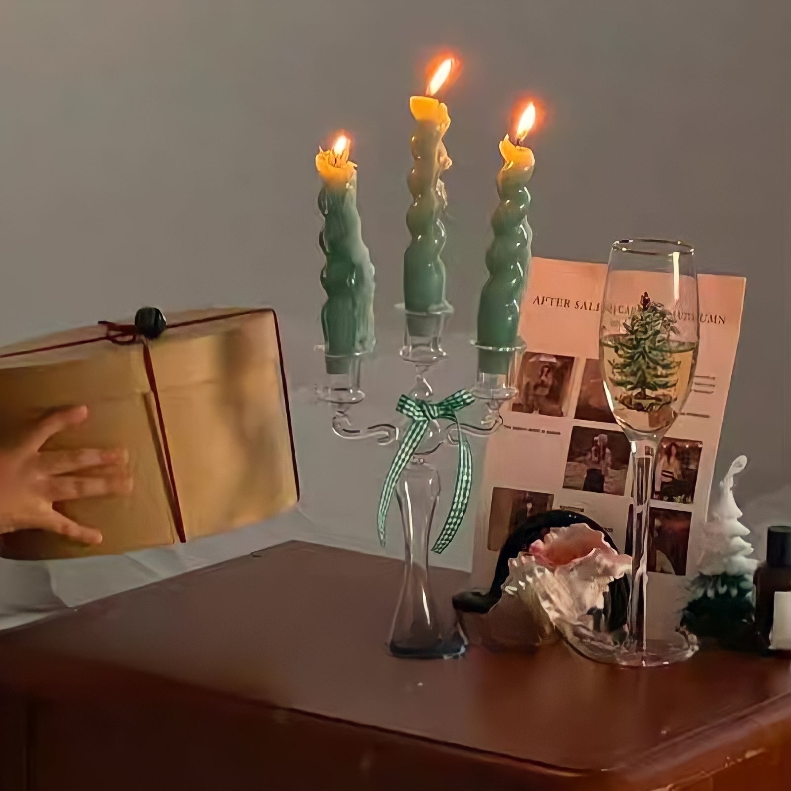 Christmas Glass Candle Holders