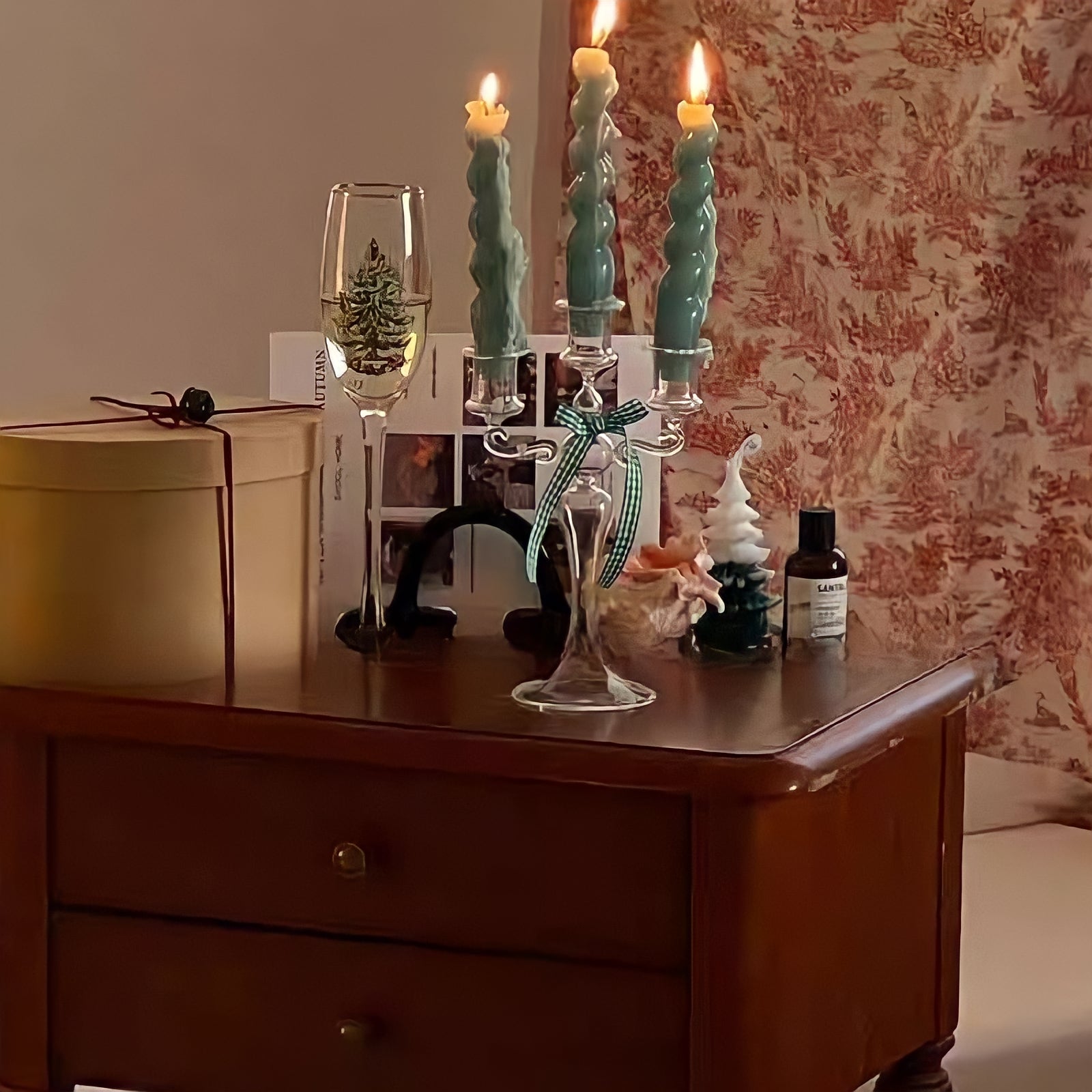 Christmas Glass Candle Holders