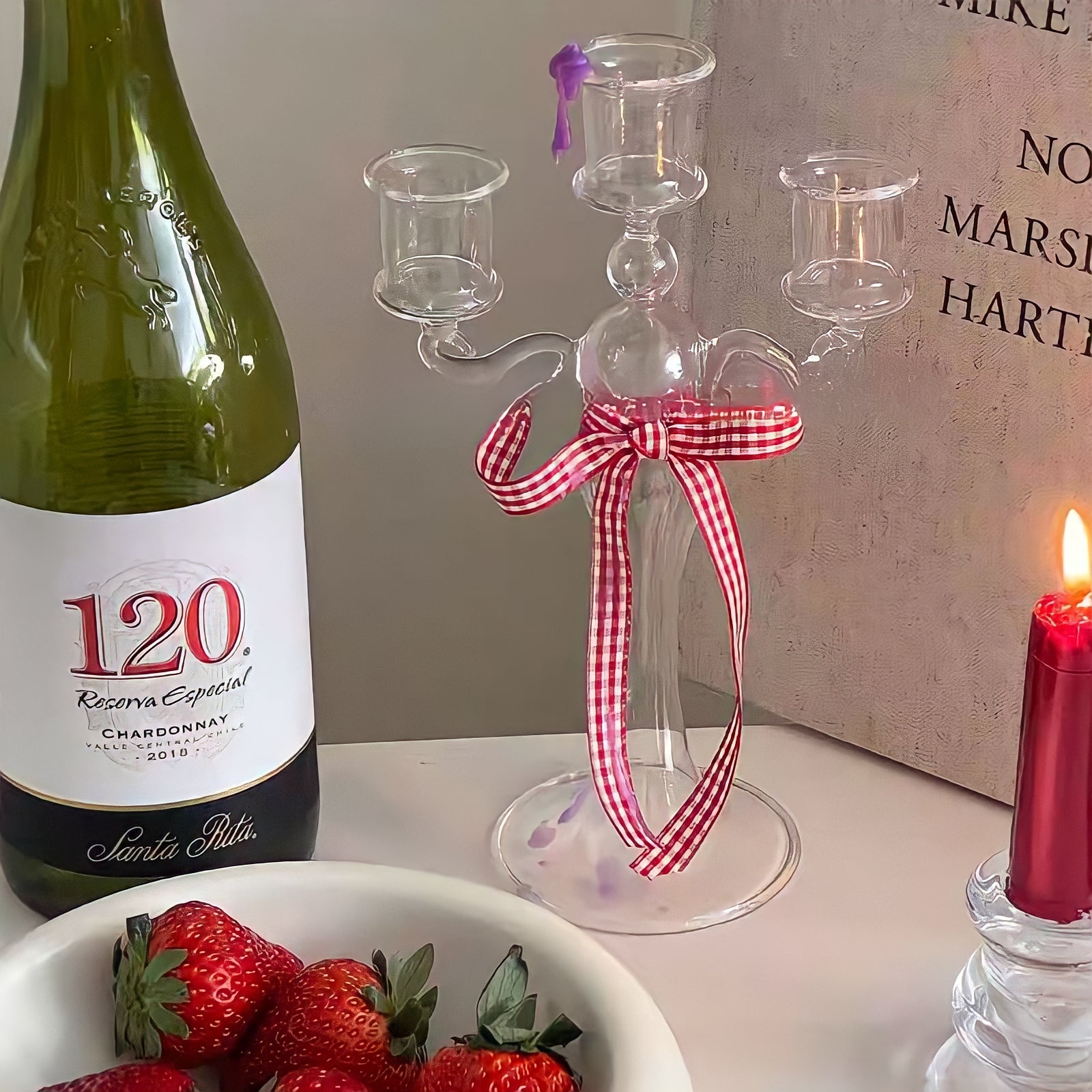 Christmas Glass Candle Holders