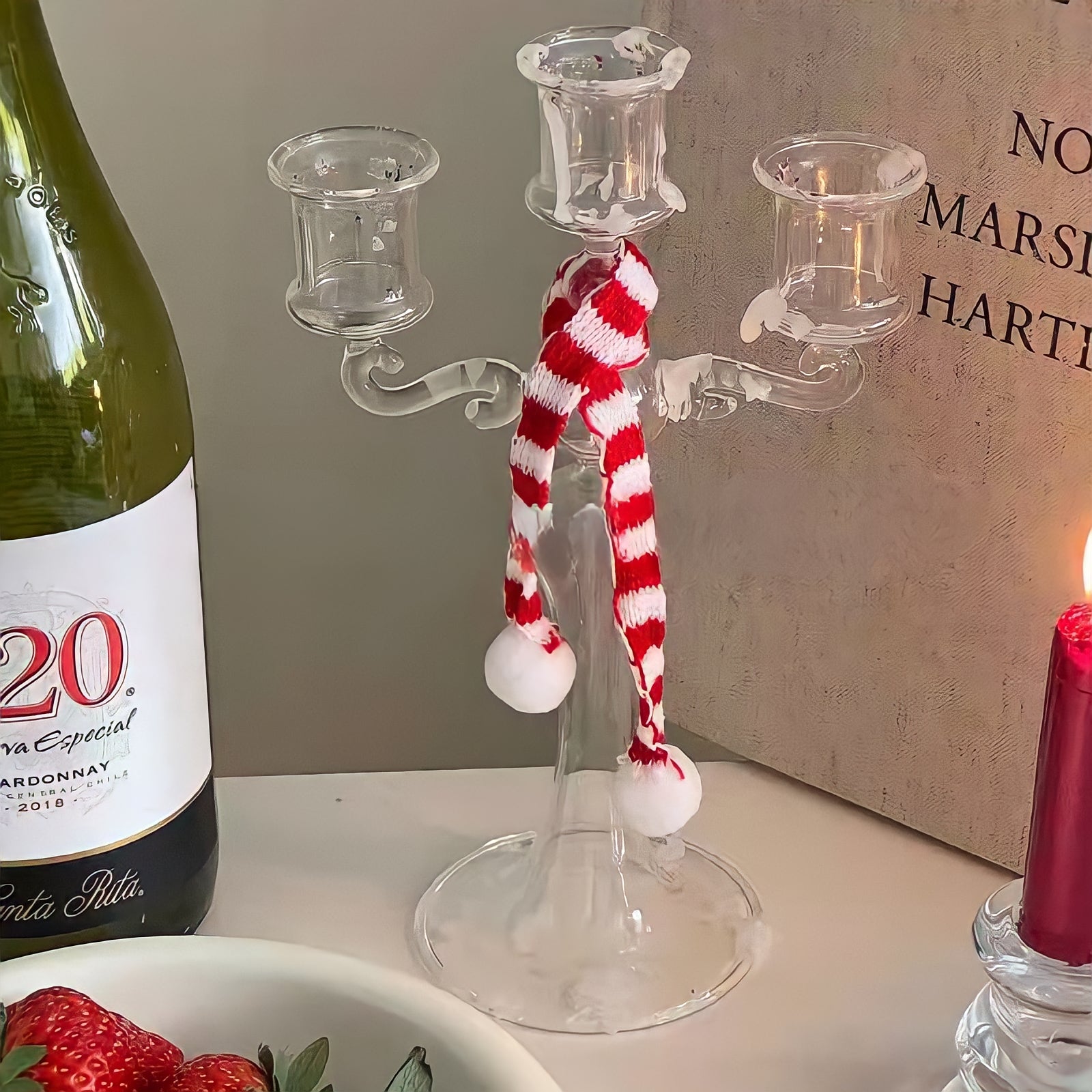 Christmas Glass Candle Holders