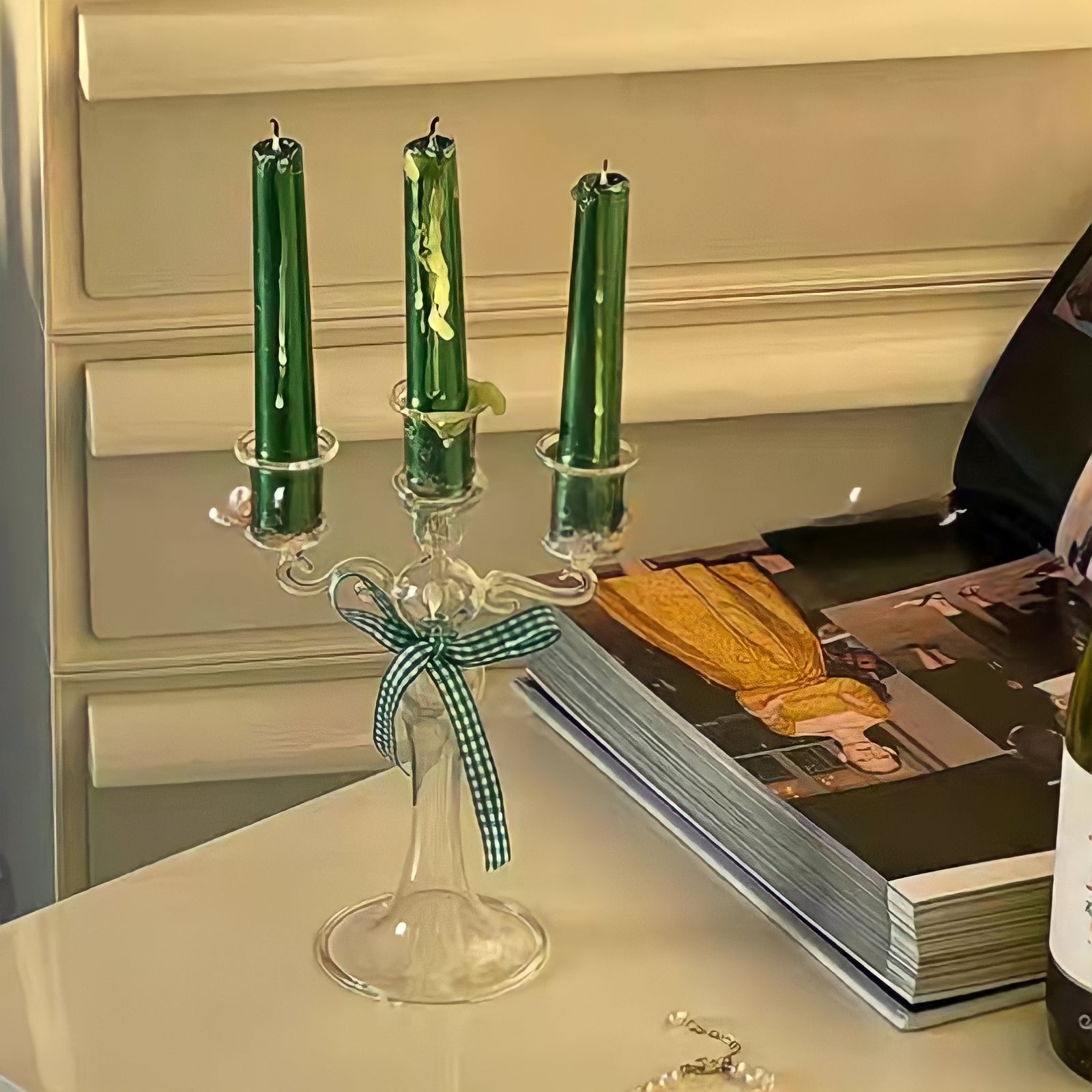 Christmas Glass Candle Holders