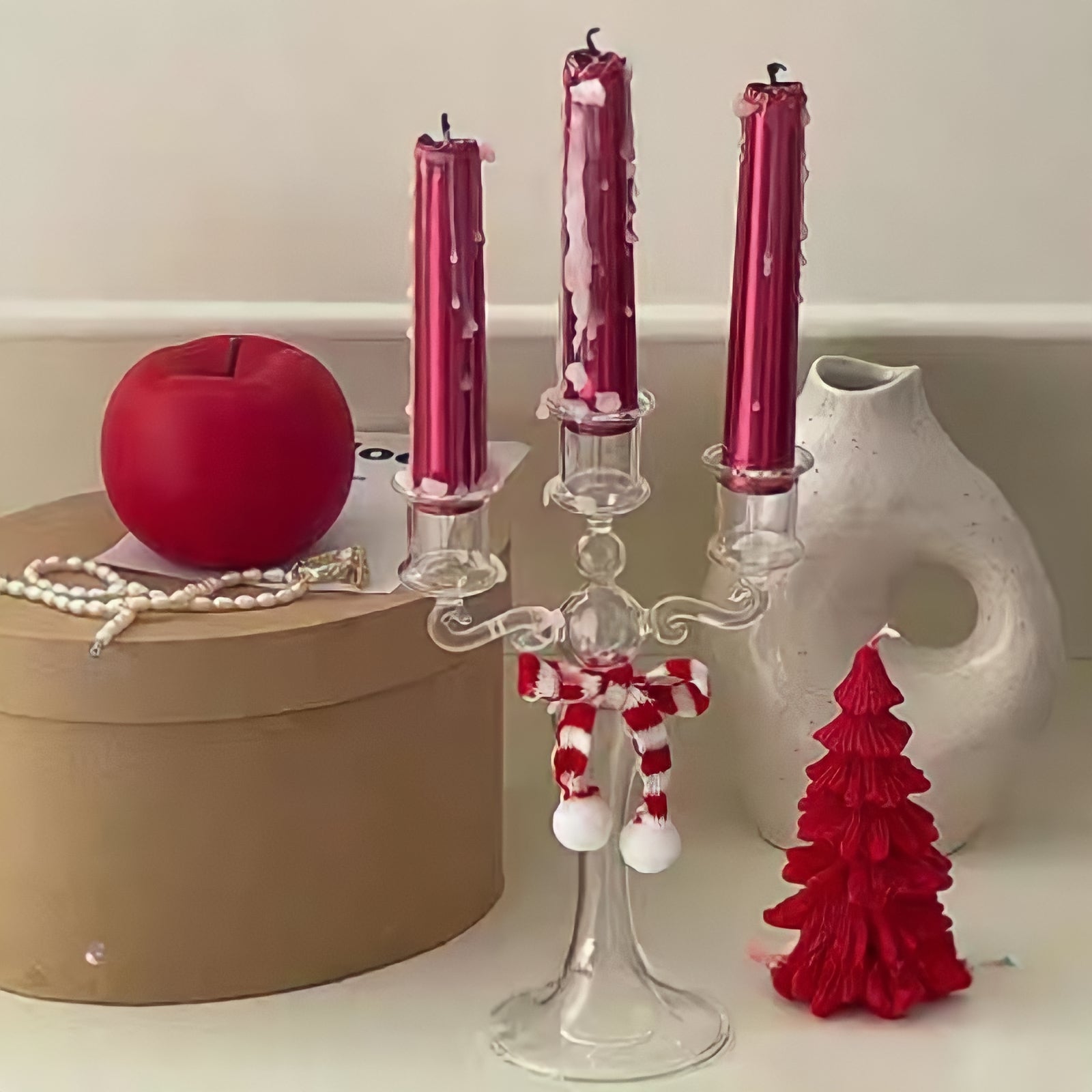 Christmas Glass Candle Holders