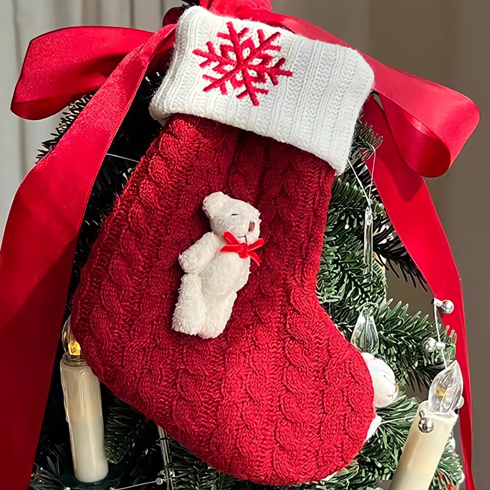 テディベアクリスマスソックス