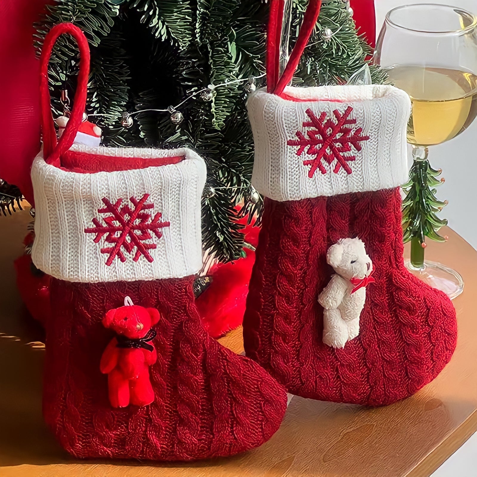 テディベアクリスマスソックス