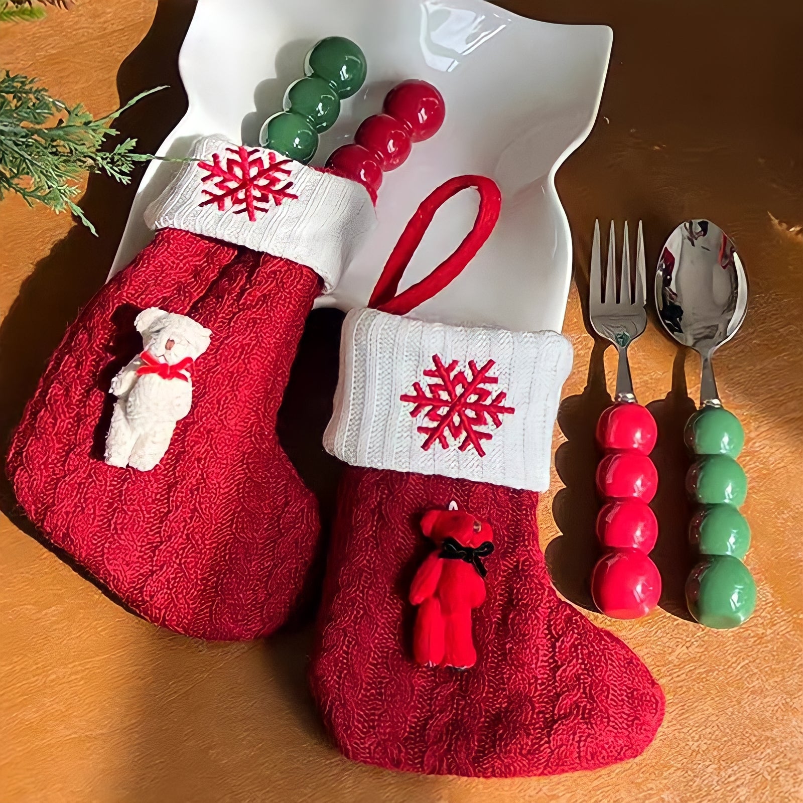 テディベアクリスマスソックス