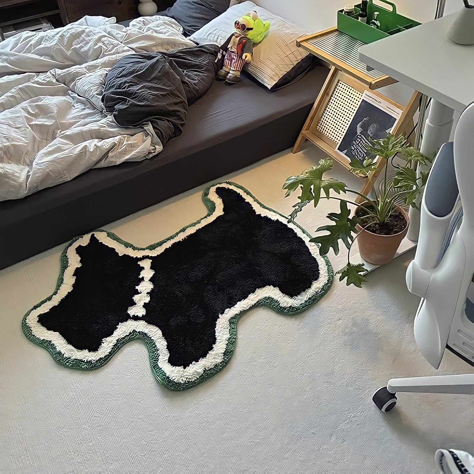 Terrier Silhouette Rug Mat