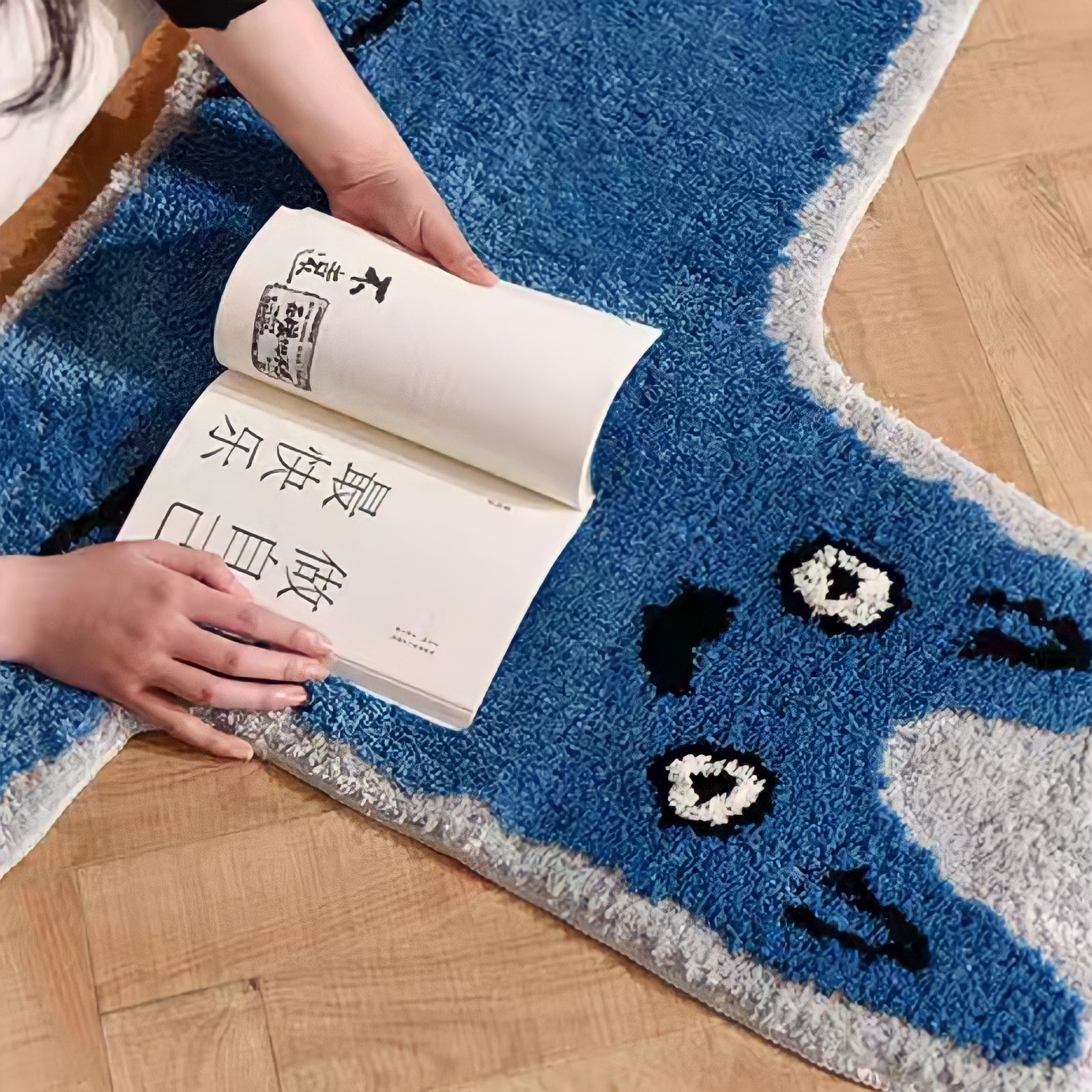 Animal illustration rug mat