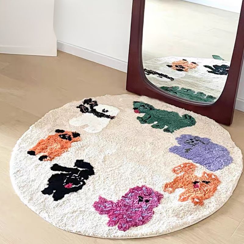 Woof Woof Round Rug Mat