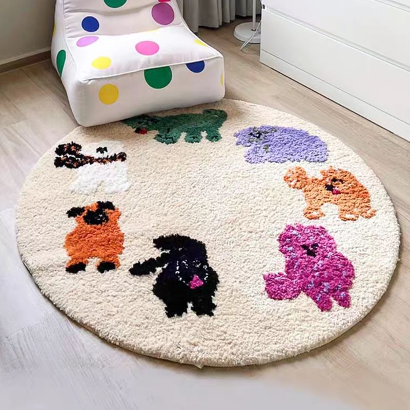 Woof Woof Round Rug Mat