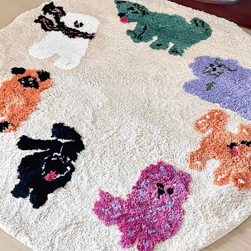 Woof Woof Round Rug Mat