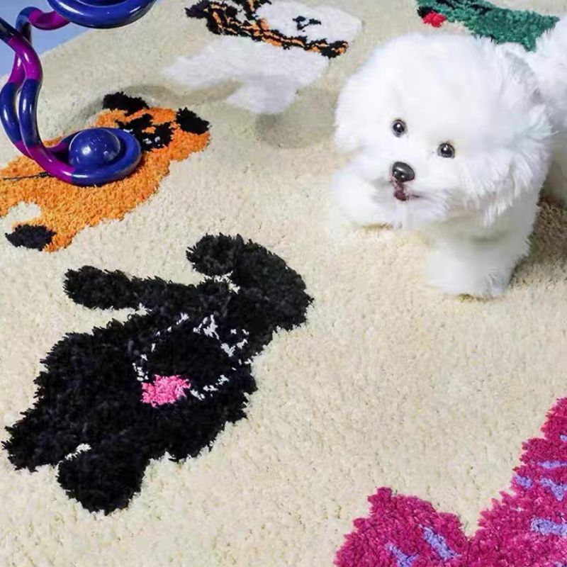 Woof Woof Round Rug Mat