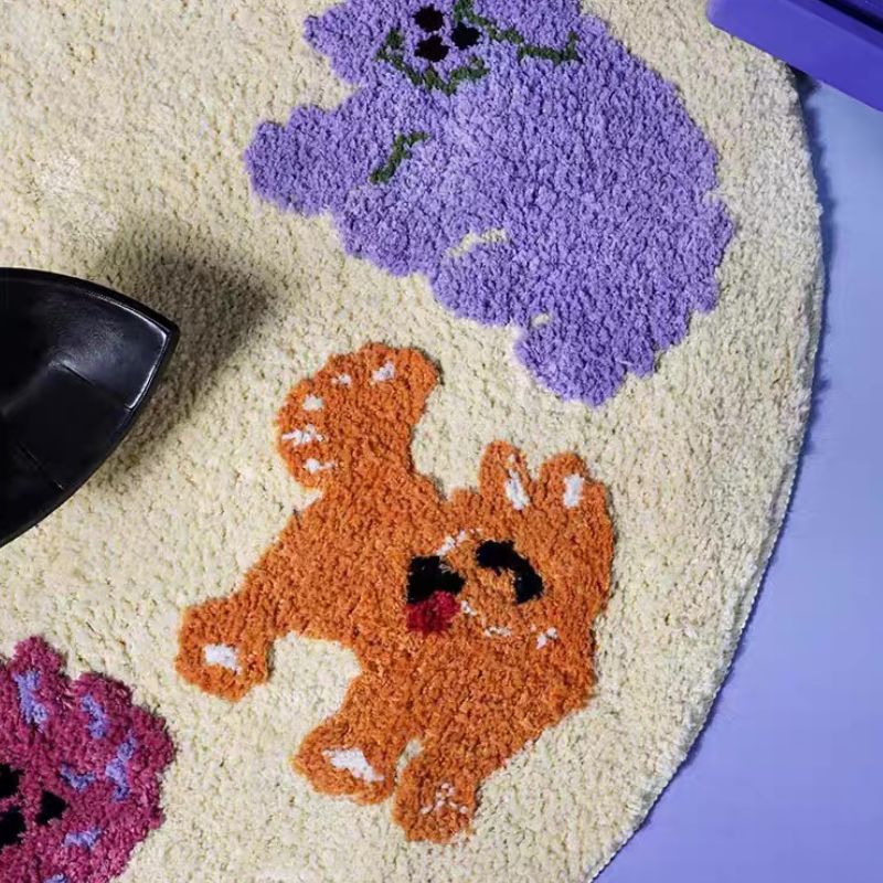 Woof Woof Round Rug Mat