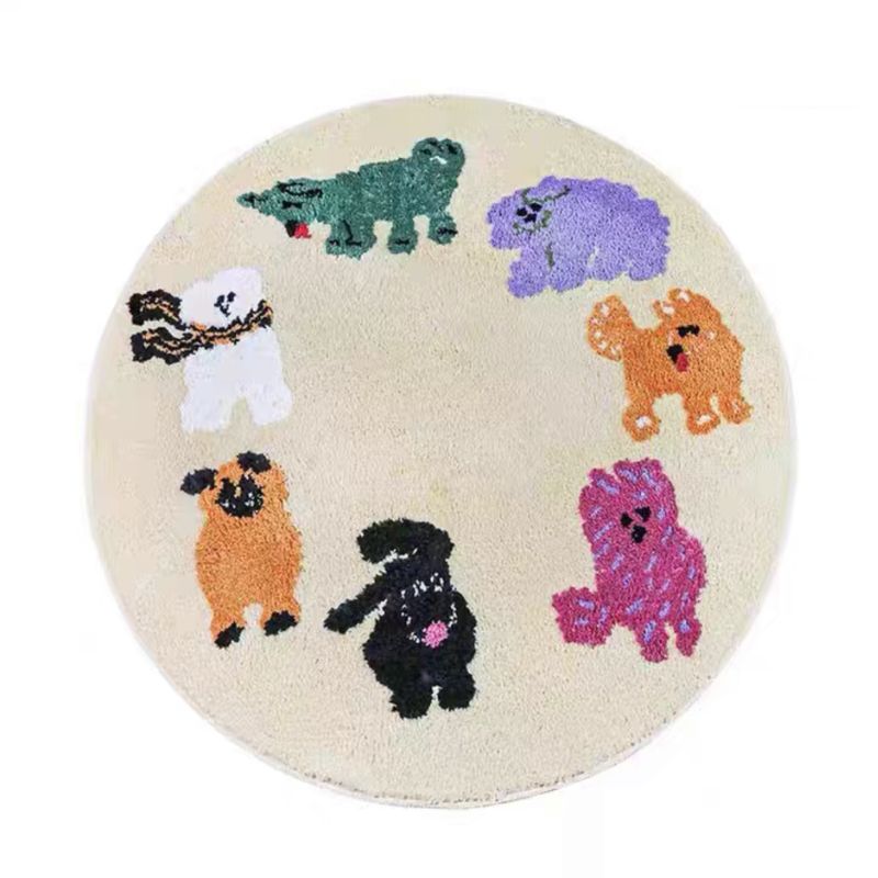 Woof Woof Round Rug Mat