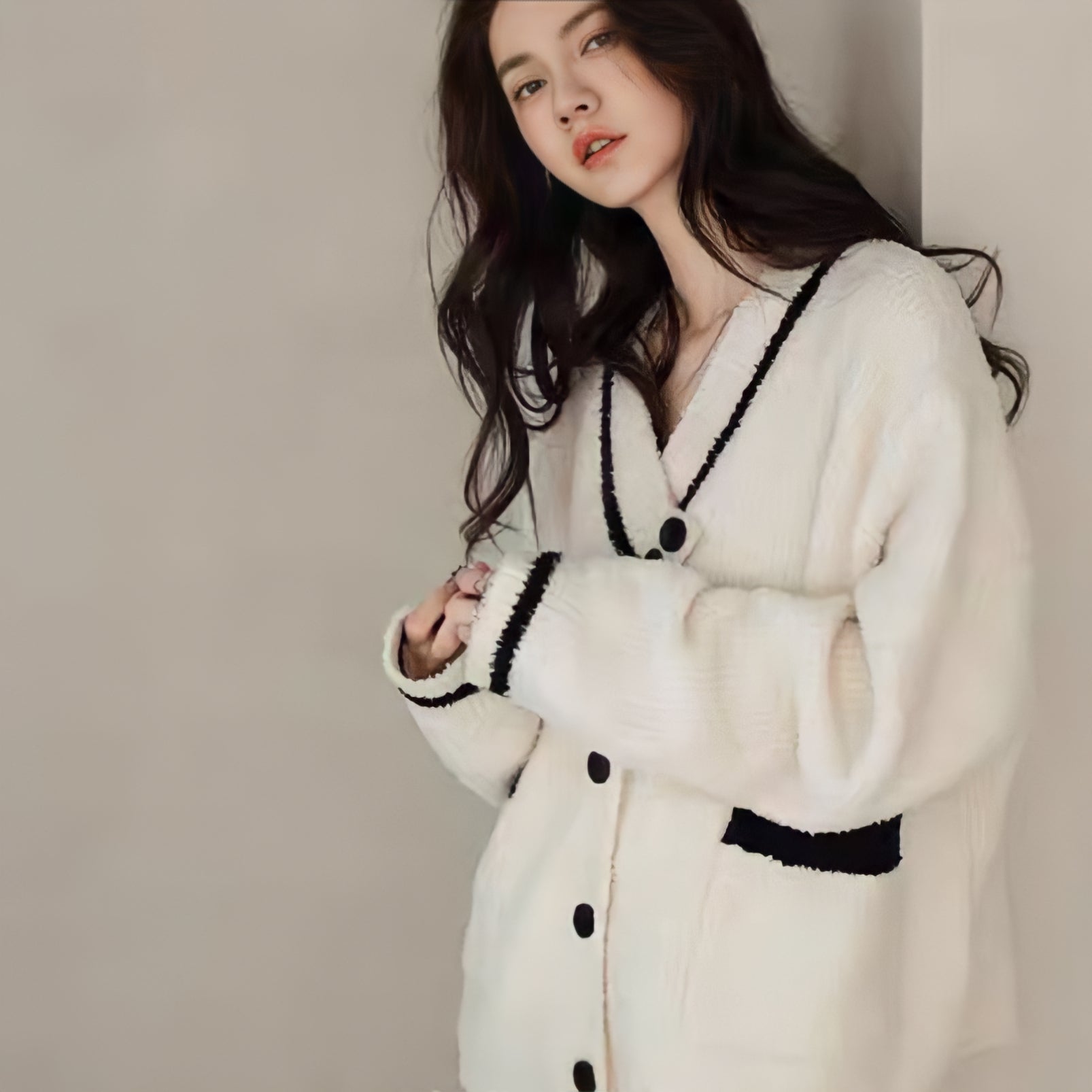 ふわもこブラックラインルームウェア