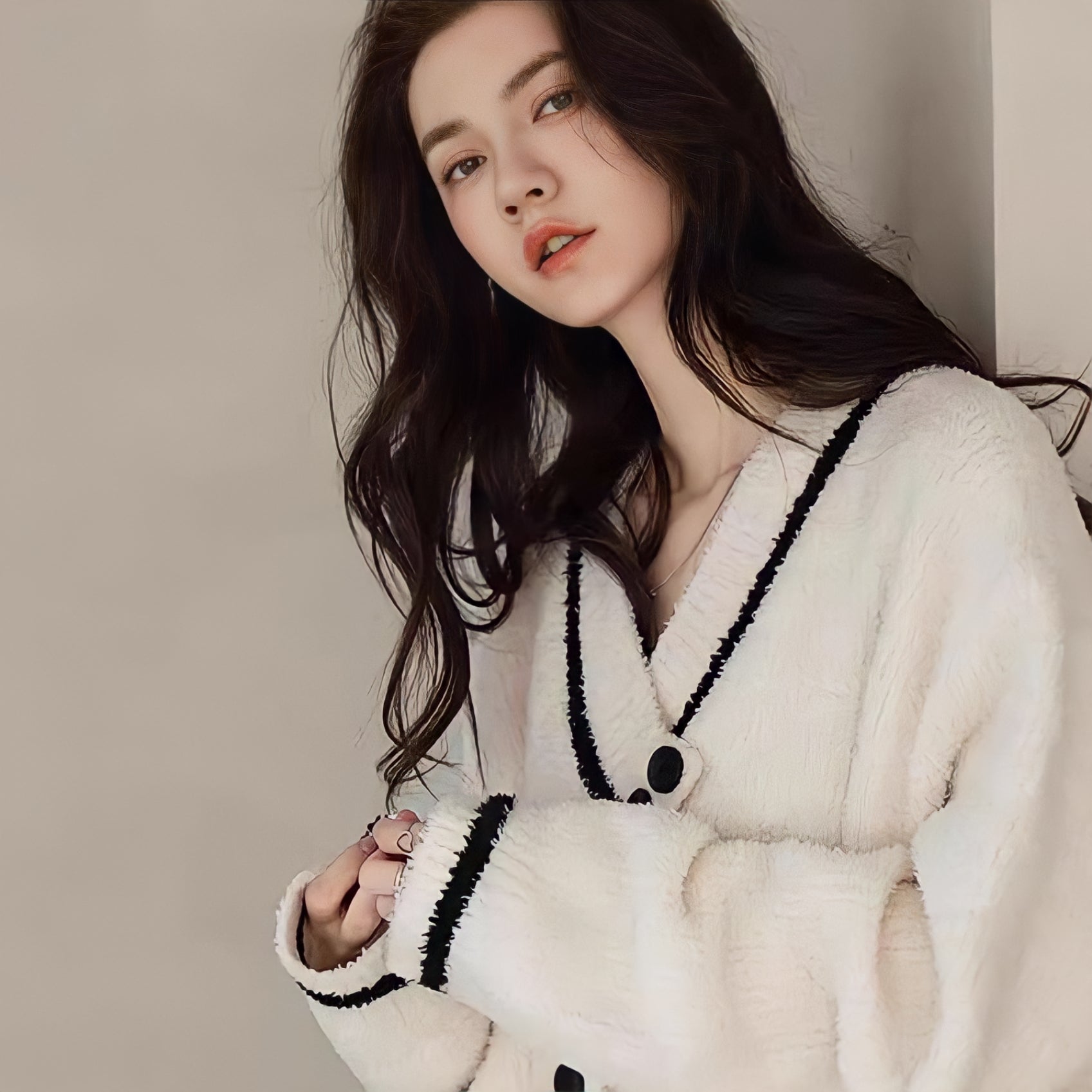 ふわもこブラックラインルームウェア