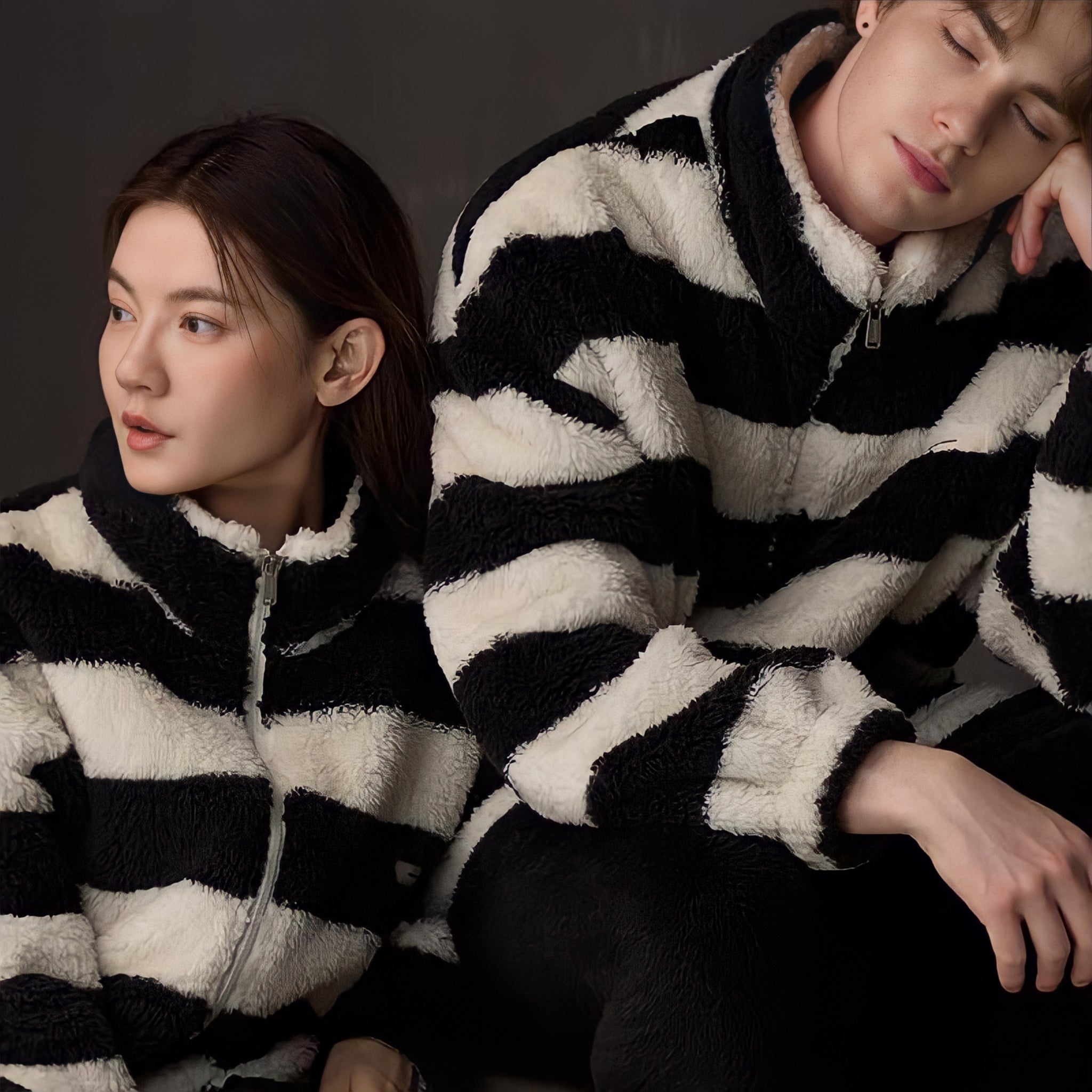 ヘビーふわもこボーダールームウェア