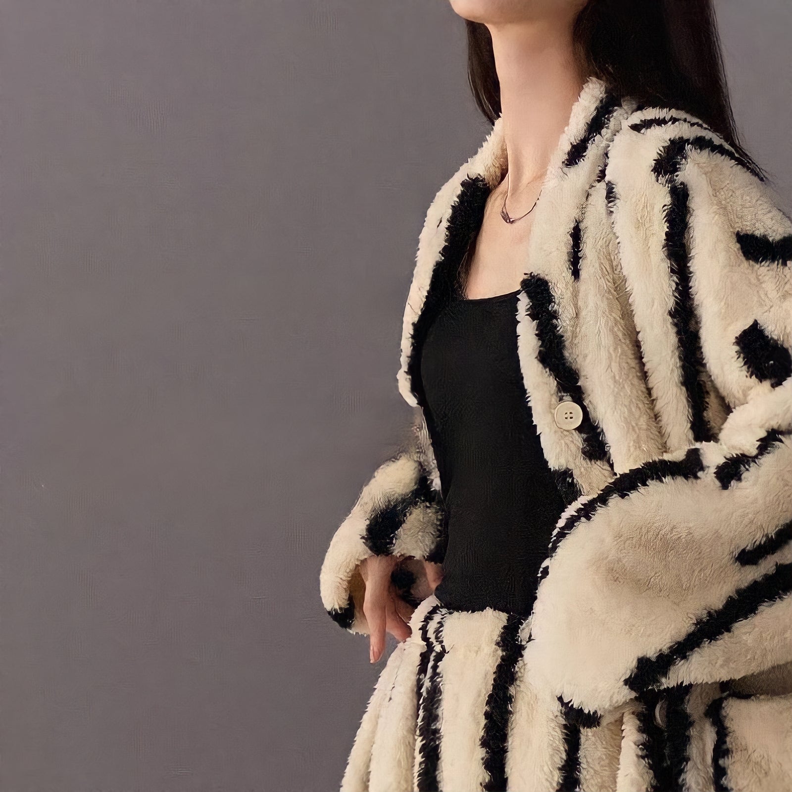 ヘビーふわもこストライプルームウェア