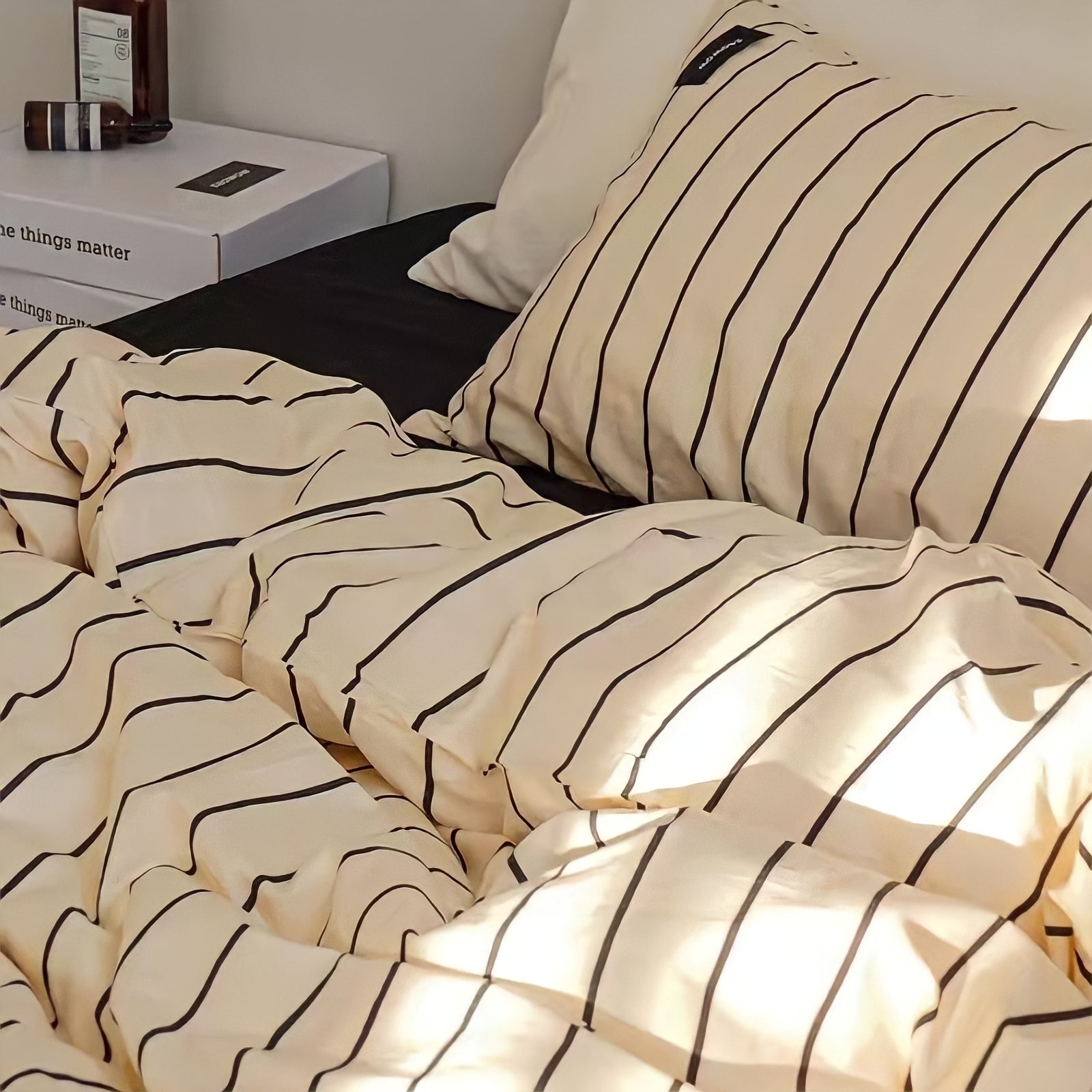 ピュアコットンシンプルストライプ寝具セット