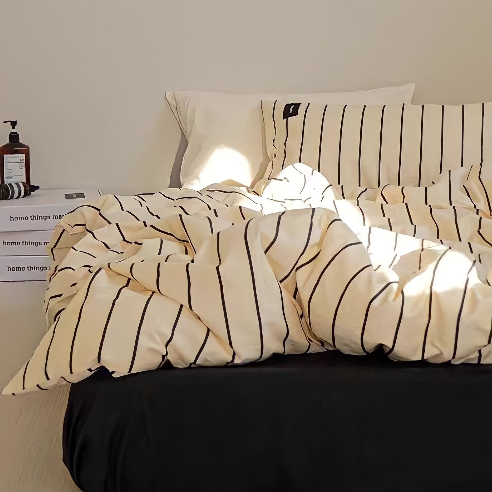 ピュアコットンシンプルストライプ寝具セット