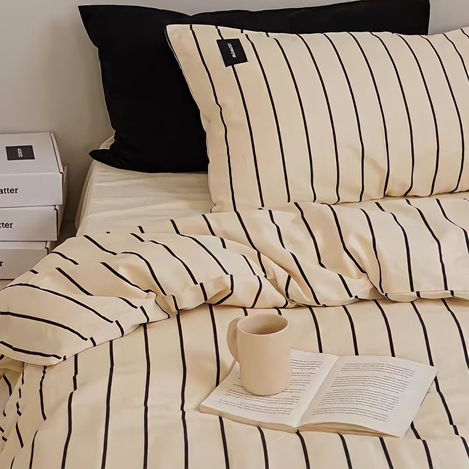 ピュアコットンシンプルストライプ寝具セット
