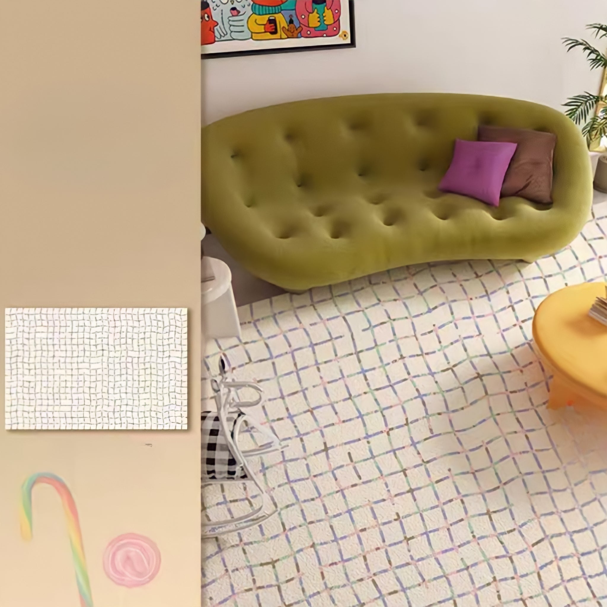 Colorful Painted Rug Carpet