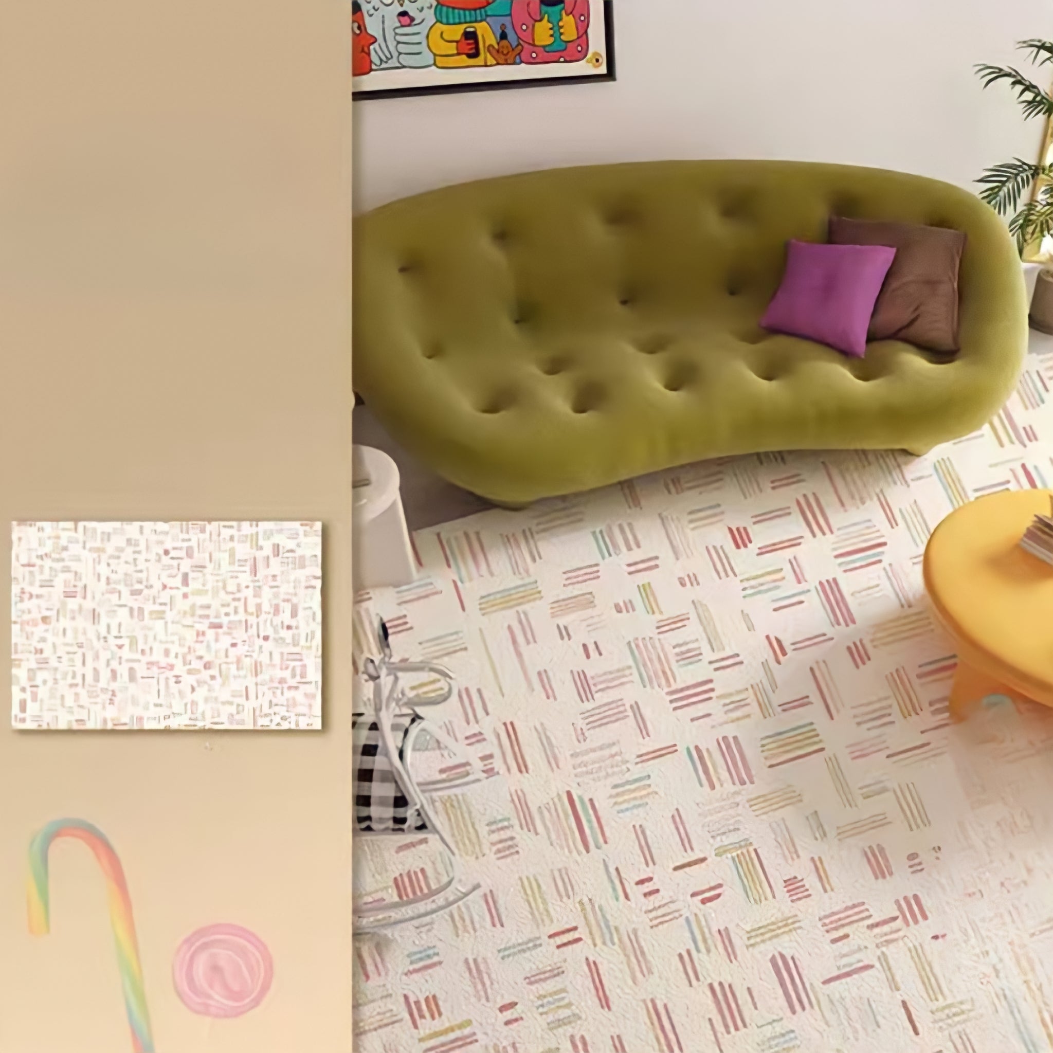 Colorful Painted Rug Carpet